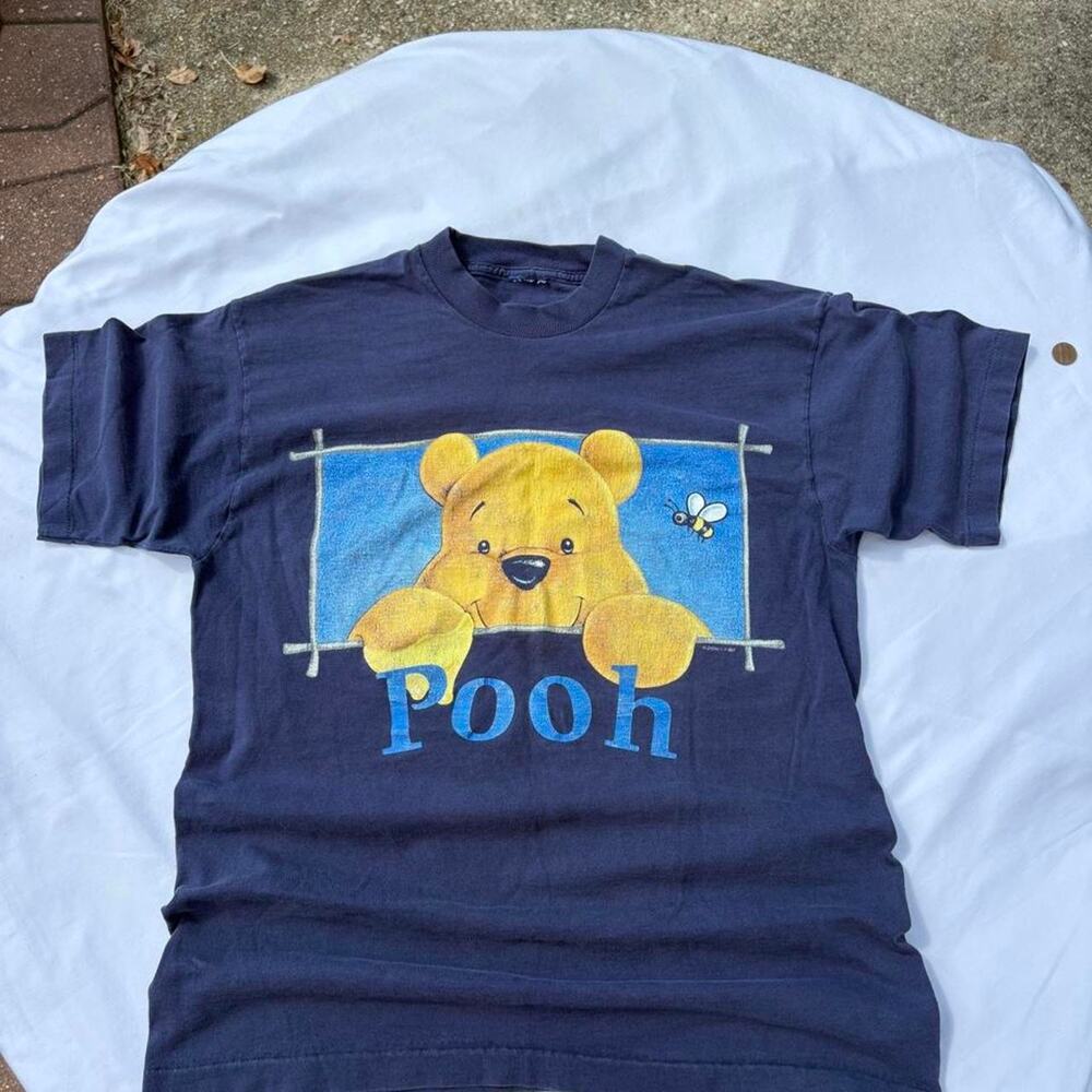 Vintage 90s rare disney Winnie the Pooh navy blue